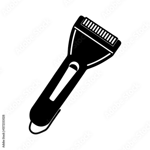 Electric shaver silhouette illustration.