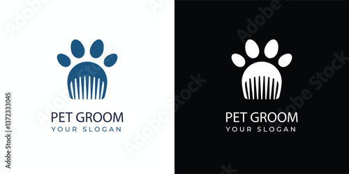 animal logo template design element with modern concept.