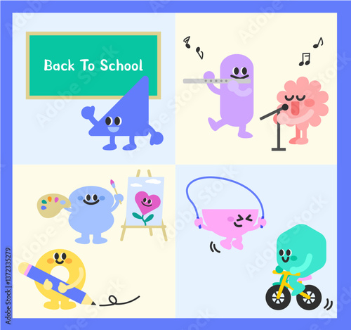 Funny character in arts and sports school class