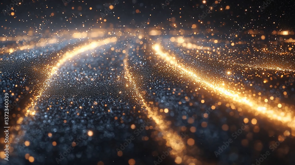 Abstract Glittering Particle Streams Background Abstract Glittering Particle Streams Background