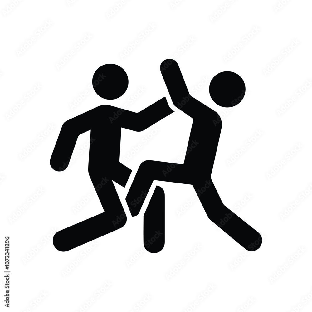 fighting people, stickman icon, isolated silhouettes, fight fighting people, stickman icon, isolated silhouettes, fight