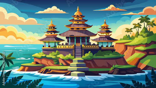 Pura Uluwatu Temple is a Balinese sea temple in Uluwatu, Bali, Indonesia