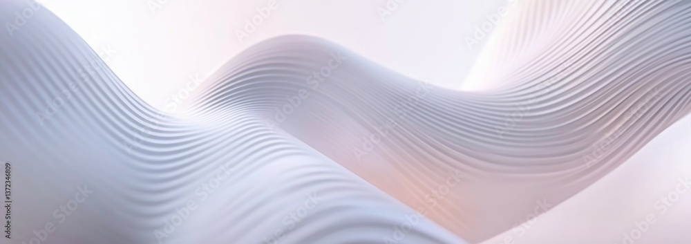 Abstract wave patterns create a serene atmosphere with soft white tones and gentle curves in a minimalist setting Abstract wave patterns create a serene atmosphere with soft white tones and gentle curves in a minimalist setting