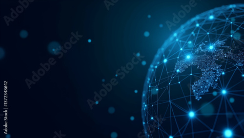 Wallpaper Mural Contemporary Wallpaper Design: Abstract Visuals with Digital Grids & Crypto Icons for Futuristic Commerce - Ample Space for Text Overlays Torontodigital.ca