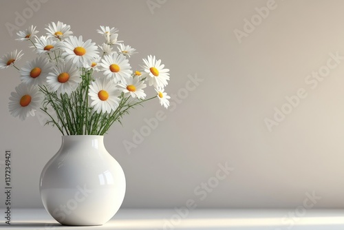 Wallpaper Mural White daisies in a simple vase Torontodigital.ca