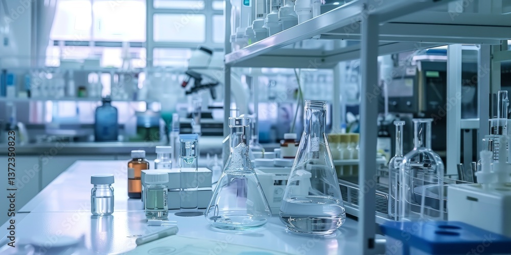Pharmaceutical research and development in a laboratory Pharmaceutical research and development in a laboratory