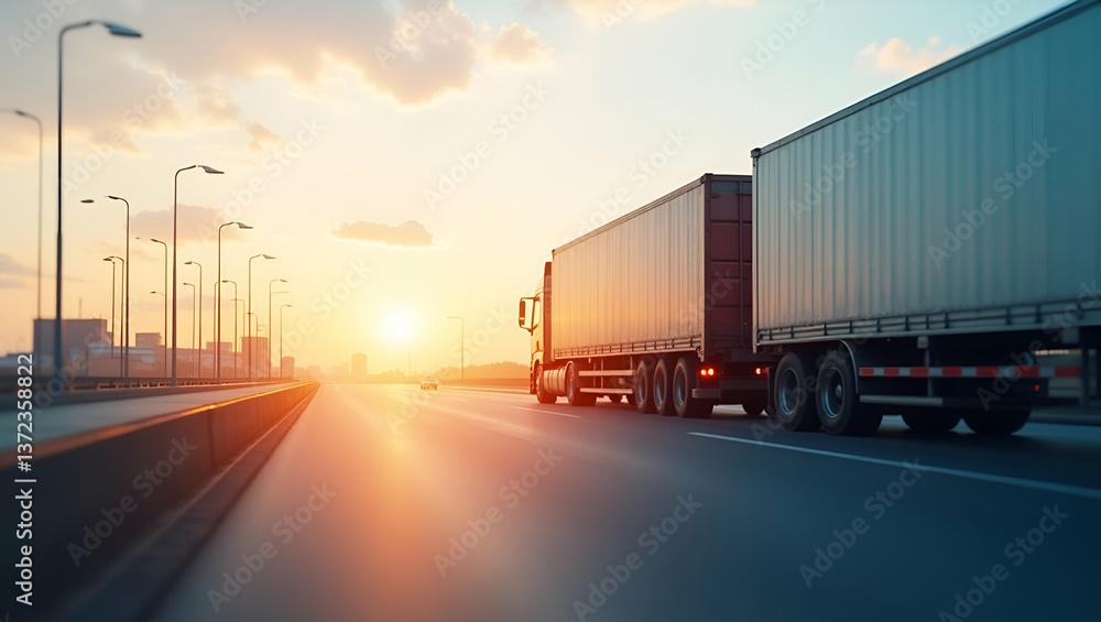 Photo Realistic Double Exposure: Silhouette of a Transport Depot Merged with Financial Summary, Symbolizing Logistics and Finance with Ample Copy Space Photo Realistic Double Exposure: Silhouette of a Transport Depot Merged with Financial Summary, Symbolizing Logistics and Finance with Ample Copy Space