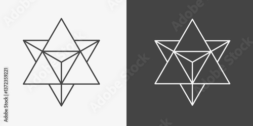 Merkaba sacred symbol. Energy soul