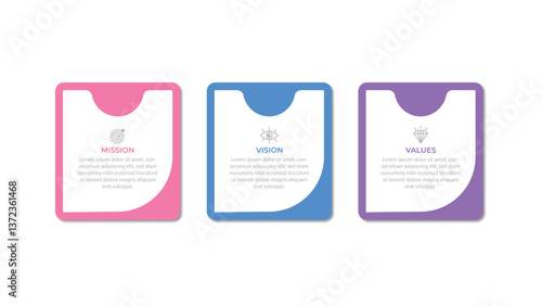 Mission vision values icon design.Organization mission vision values icon design vector EPS 10