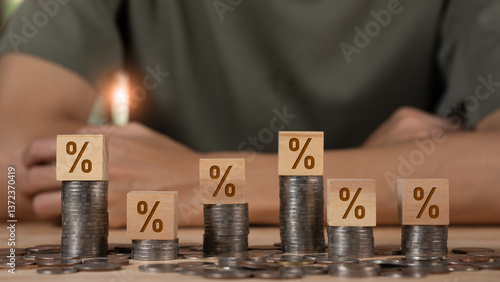 effective tax deduction planning for individuals and companies paying tax rates ,Business people planning annual tax deduction ,tax rate calculation and business financial budget