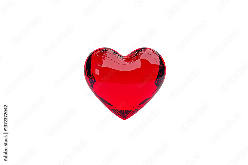 A vibrant, red heart shape symbolizing love and affection, depicted in a glossy finish that catches the light. A vibrant, red heart shape symbolizing love and affection, depicted in a glossy finish that catches the light.