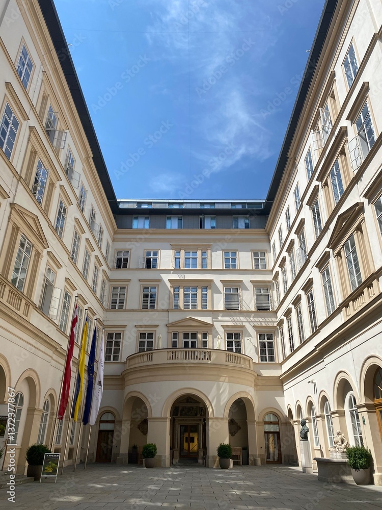 Naklejka premium the facade of the plaza in Switzerland