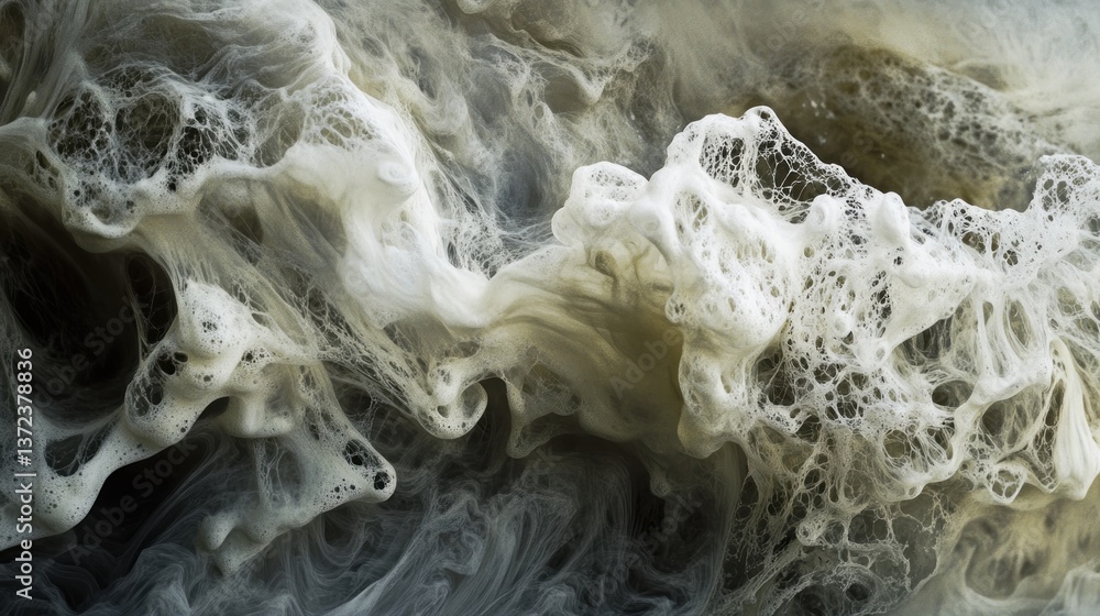 Fototapeta premium Delicate ink dispersion in water creating an abstract ethereal composition