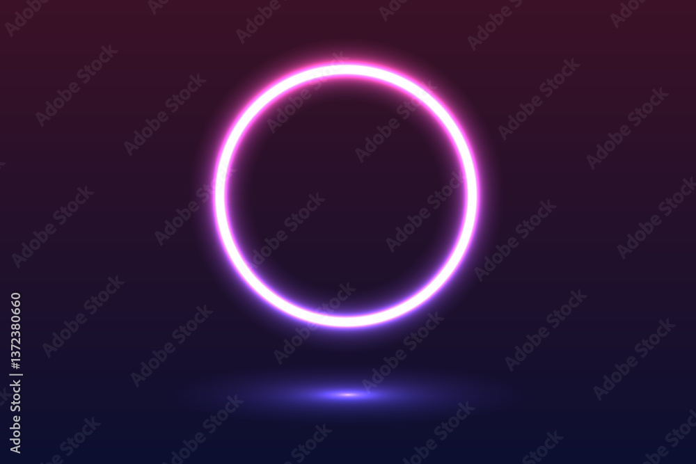 Neon magic circle. Futuristic light circle and circle. Light frame. Vector. Magic portal. Neon magic circle. Futuristic light circle and circle. Light frame. Vector. Magic portal.