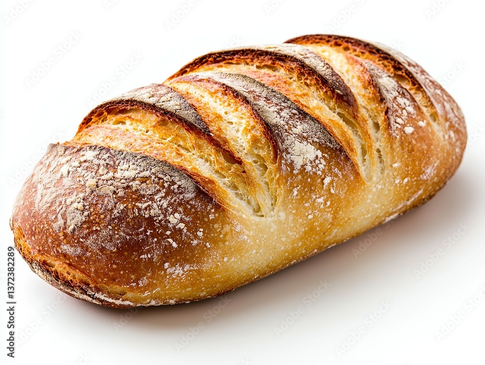 Rustic loaf: Golden crust, artisanal bread for sandwiches or a wholesome meal, freshly baked delight. Rustic loaf: Golden crust, artisanal bread for sandwiches or a wholesome meal, freshly baked delight.