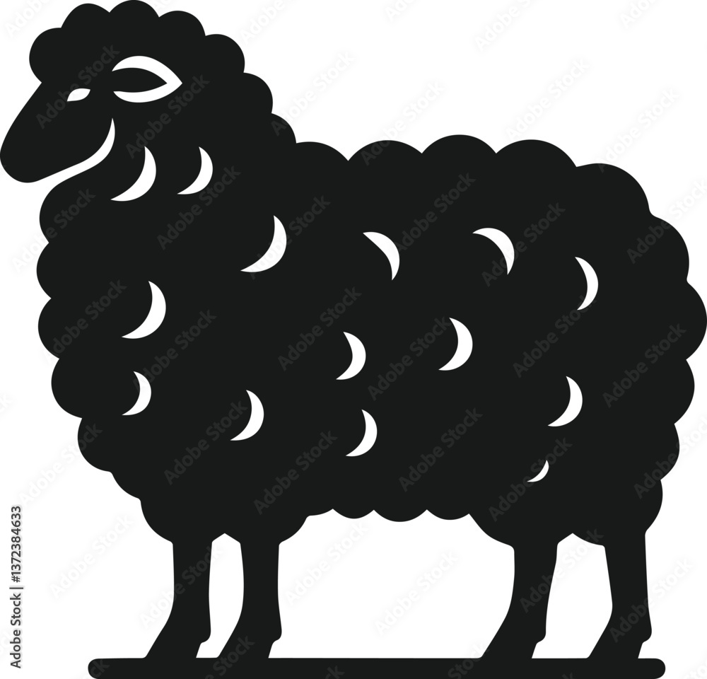 Sheep animal vector silhouette Sheep animal vector silhouette