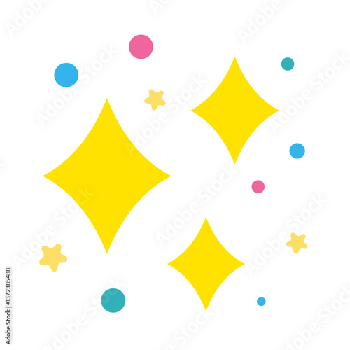 キラキラのアイコン：輝きと魅力のベクター素材 - Sparkling Icon: Vector Material for Glitter and Charm