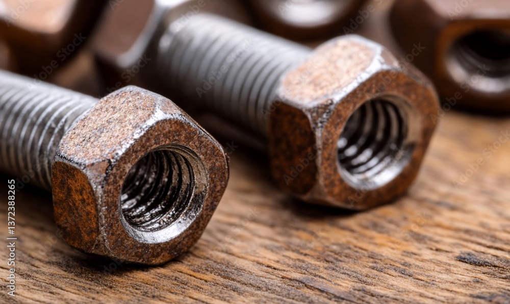 Closeup of rusty bolts and nuts Closeup of rusty bolts and nuts