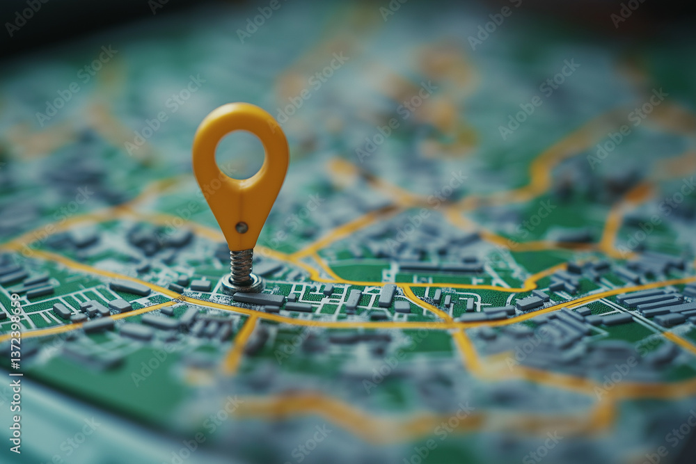 Location markers on a city map, featuring GPS pin highlighting locations. Navigation, mapping, and geolocation technology. Location markers on a city map, featuring GPS pin highlighting locations. Navigation, mapping, and geolocation technology.