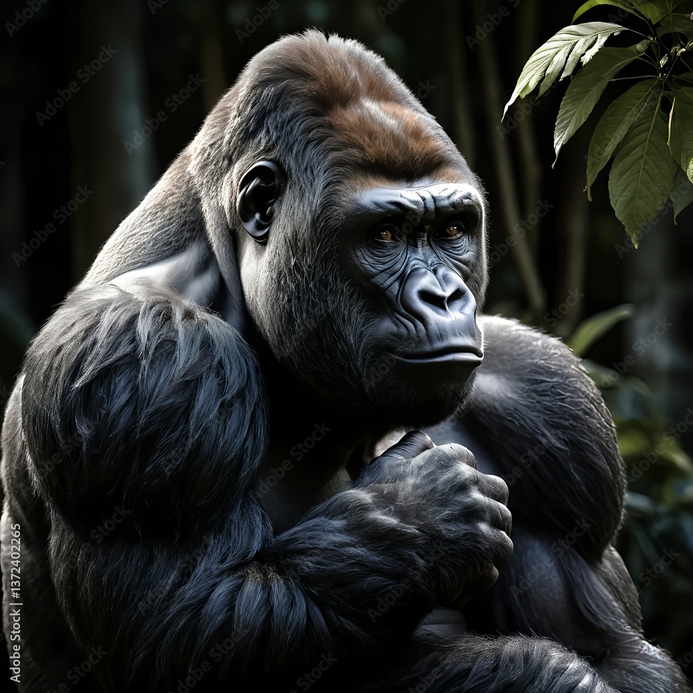 Fototapeta premium Powerful Gorilla Portrait
