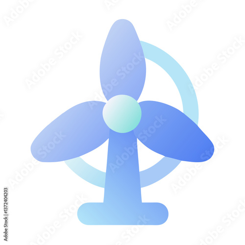 Wind turbine icon in a modern minimalist style  