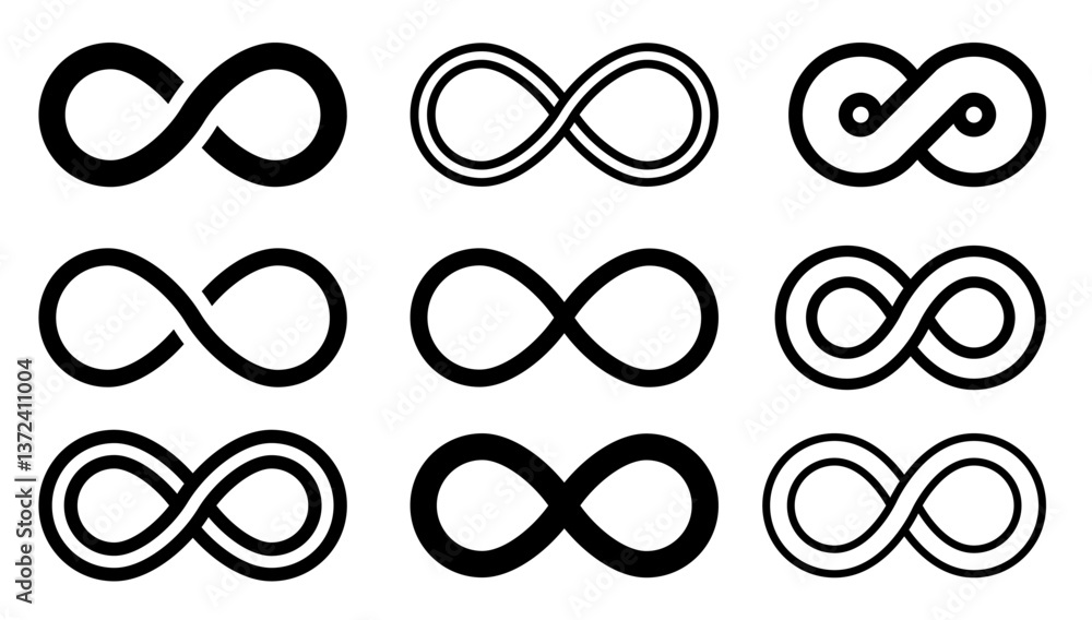 Infinity symbol isolated on white background Infinity symbol isolated on white background