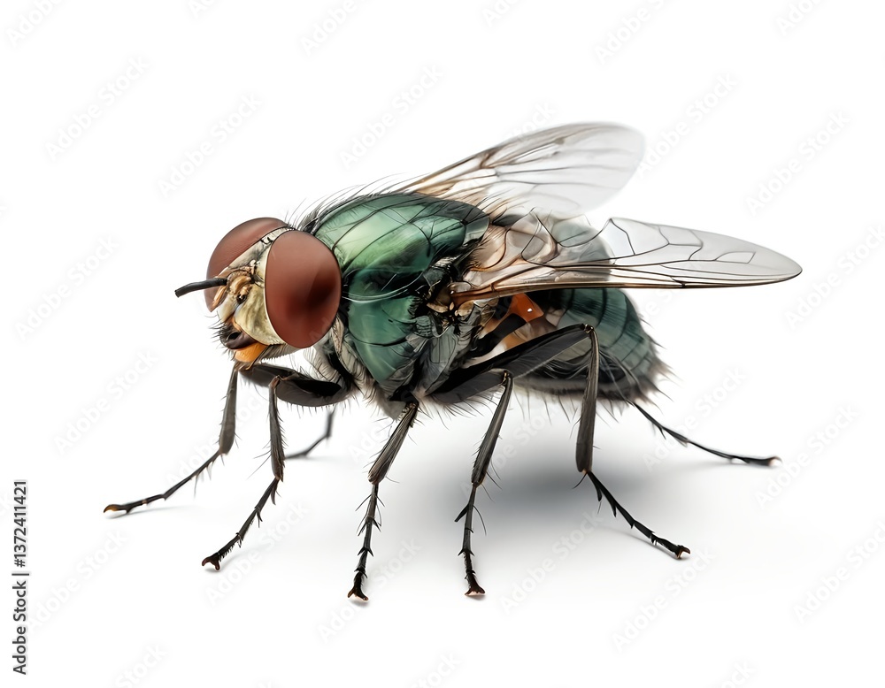 Fototapeta premium Green Bottle Fly Closeup