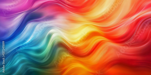 Abstract Colorful Waves Background, ai generated.
