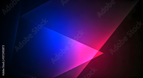 Wallpaper Mural Abstract background with layered triangles in vivid neon hues, AI Generated Torontodigital.ca