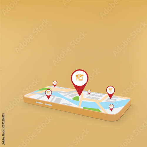 The concept of delivering parcels in the city to your home quickly	