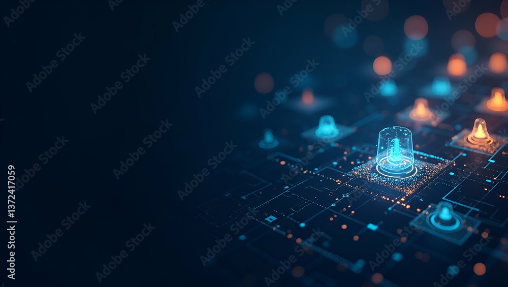 Obraz premium Explore minimalist wallpaper design showcasing sleek abstract visuals and dynamic icons, perfect for highlighting blockchain remittance themes.