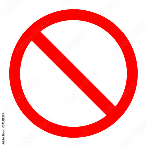Blank no vector sign icon