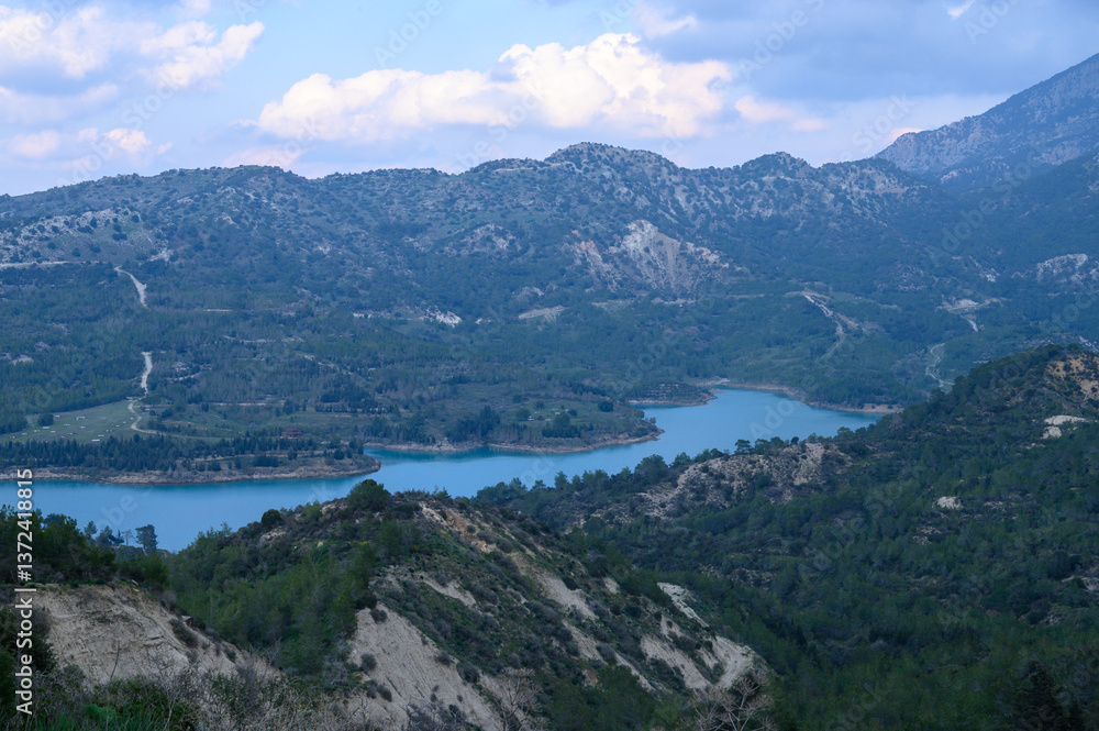 Serenity of untouched nature in the valleys and mountains of a hidden landscape Serenity of untouched nature in the valleys and mountains of a hidden landscape