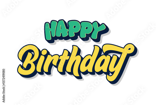 Text Effects Happy Birthday wish, text effect words HBD