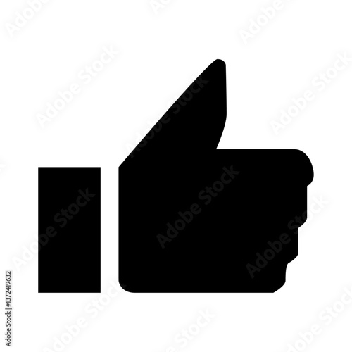 Thumb up icon, silhouette