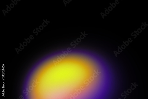 Rounded purple-yellow on a black background  – A similar gradient but with a softer, misty effect and slightly blurred color boundaries.