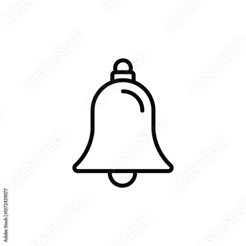 Minimalist Hand-drawn Bell Icon for Notifications and Alerts in Modern Design