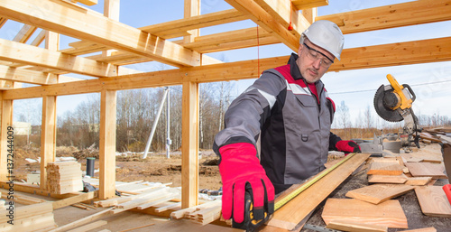 Construction worker in safe...