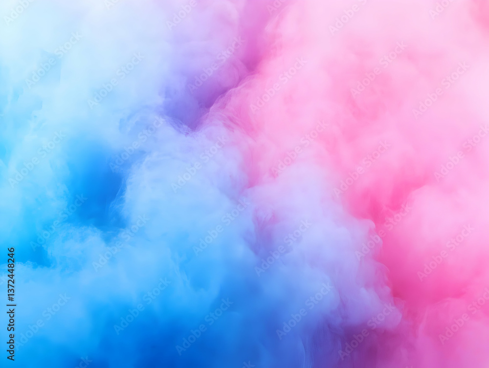 Pastel pink and blue smoke clouds, abstract background, design element Pastel pink and blue smoke clouds, abstract background, design element