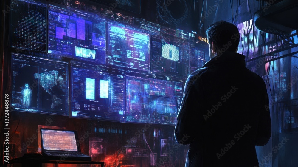 Cybersecurity Analyst Monitoring Data Streams and Protecting Critical Infrastructure Cybersecurity Analyst Monitoring Data Streams and Protecting Critical Infrastructure