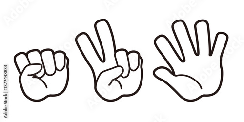 Fotomural グーチョキパーセット 左手ver.