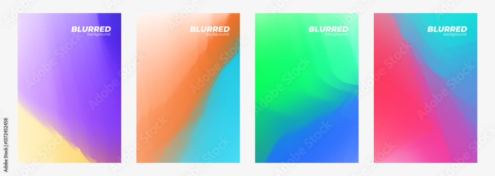Vibrant blurred color abstract backgrounds. Set of bright colored gradients for creative graphic design. Vector illustration. Vibrant blurred color abstract backgrounds. Set of bright colored gradients for creative graphic design. Vector illustration.