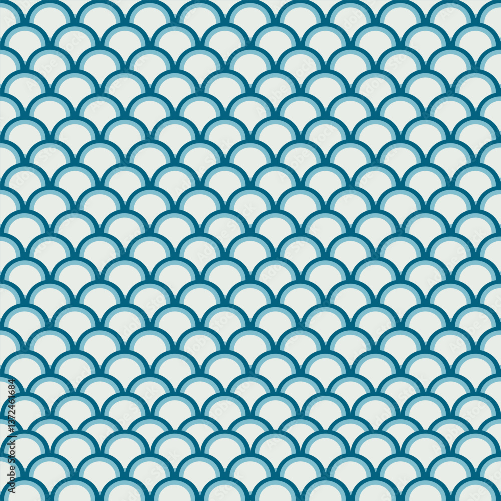 Abstract geometric seamless pattern overlapping half circles. Semi-circle colorful wave. Geometric curve texture for clothing, textiles, cards, stationery, phone cases, paper gifts, and wallpaper. Abstract geometric seamless pattern overlapping half circles. Semi-circle colorful wave. Geometric curve texture for clothing, textiles, cards, stationery, phone cases, paper gifts, and wallpaper.