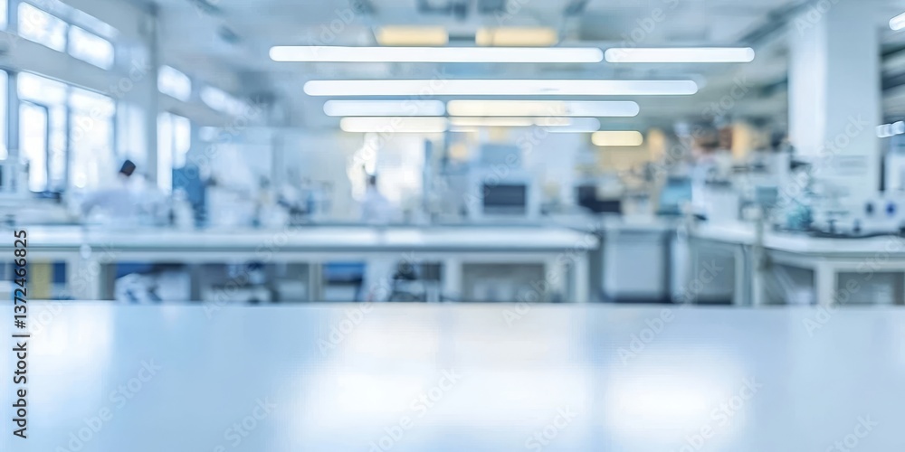Fototapeta premium A dreamy take on laboratory spaces with a focus on colors and shapes.