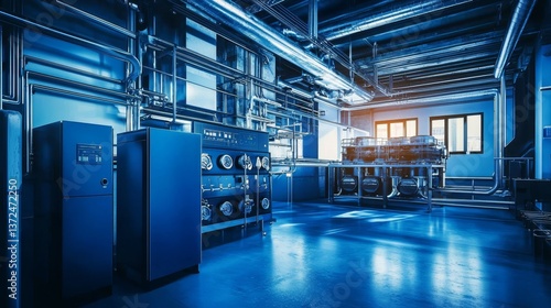Innovative boiler room design integrating modern heating systems.
