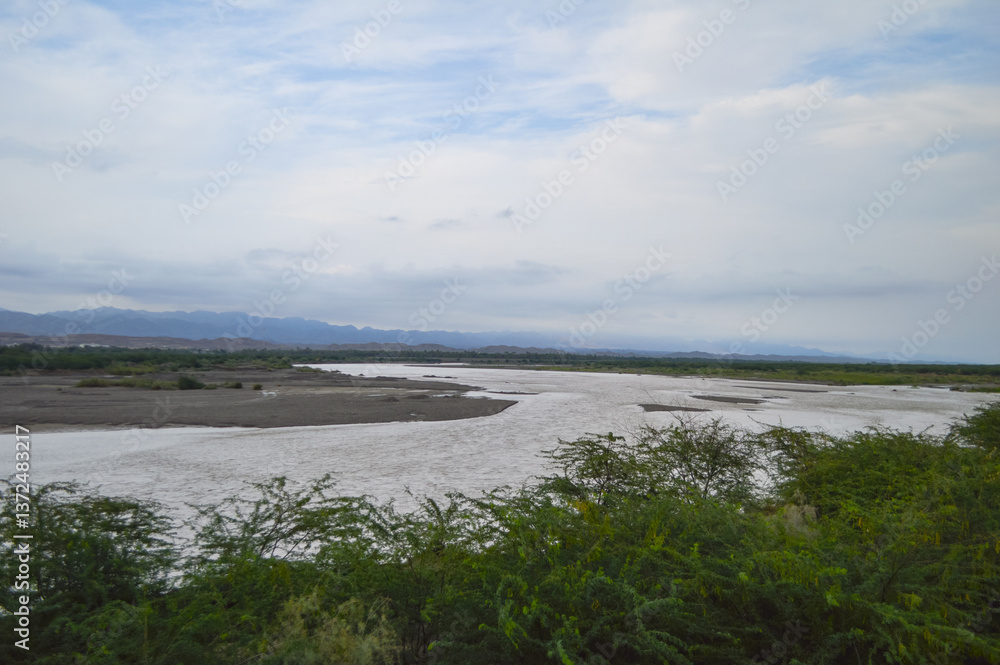 the river in the Baluchistan, Turbat lake landscape the river in the Baluchistan, Turbat lake landscape