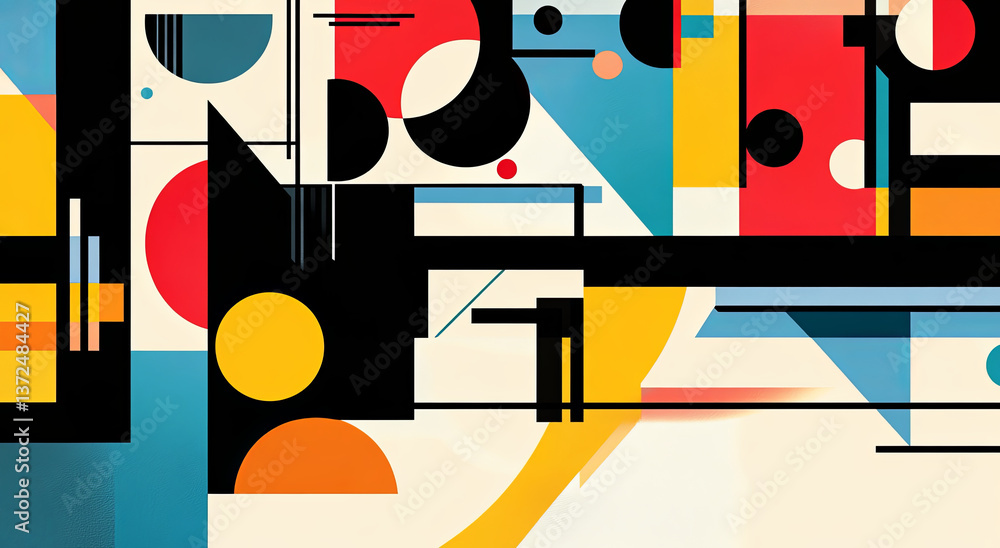 Abstract composition is strikingly vibrant and full of life Abstract composition is strikingly vibrant and full of life
