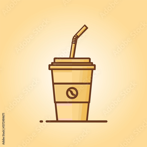 Contemporary Coffee Cup Vector Art