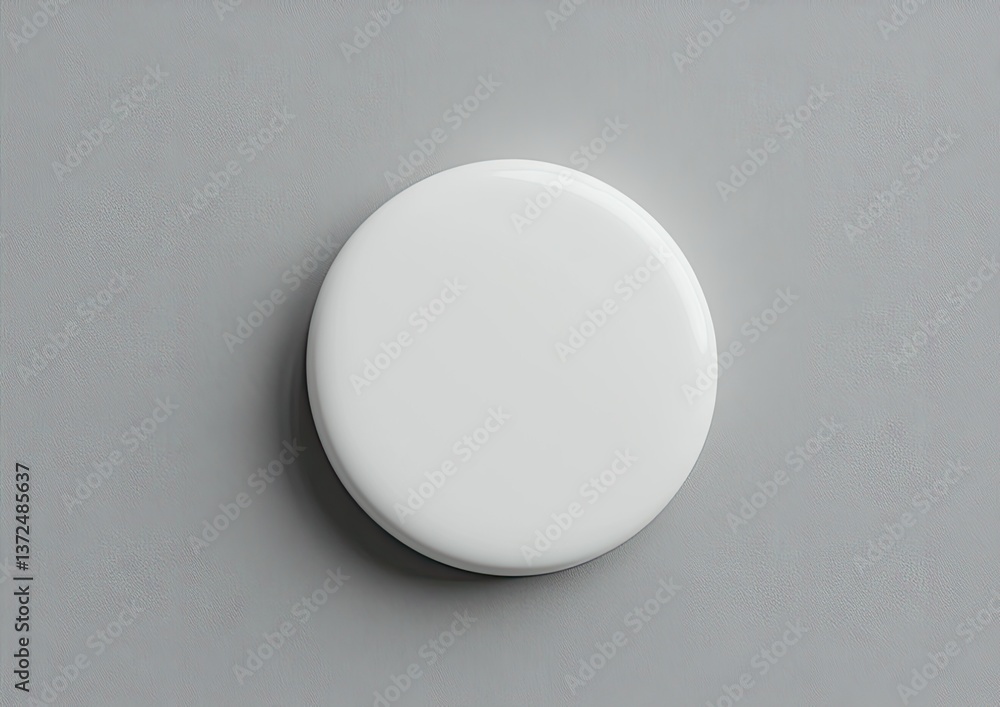 Blank round white button Blank round white button