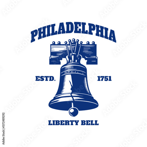 vector logo illustration of liberty bell